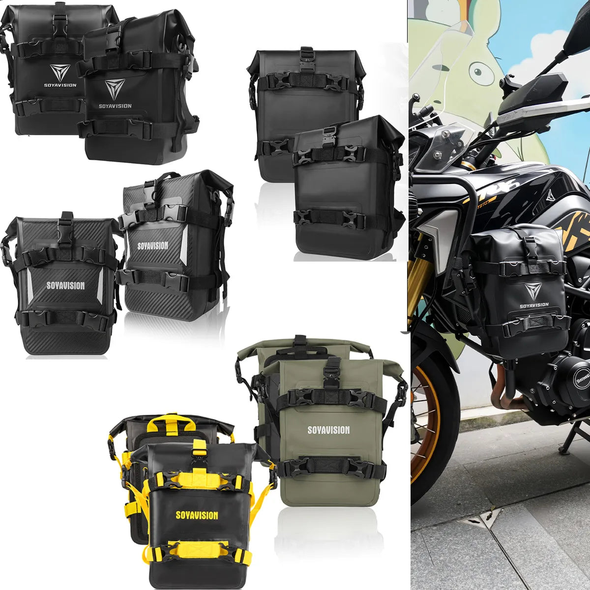 8L/10L Motorcycle Bumpers Bag Waterproof Frame Crash Bar Bag For Honda CRF1100L Africa Twin CRF 1100 L Adventure Sports CRF1000L