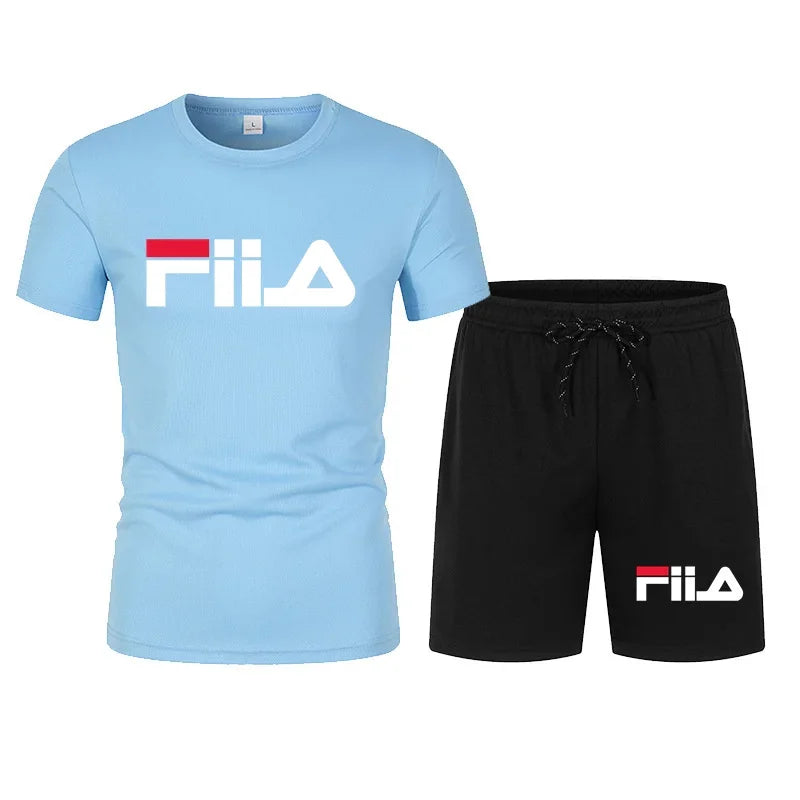 2026 hot men's short sleeved casual summer sportswear breathable mesh short sleeved T-shirt suit