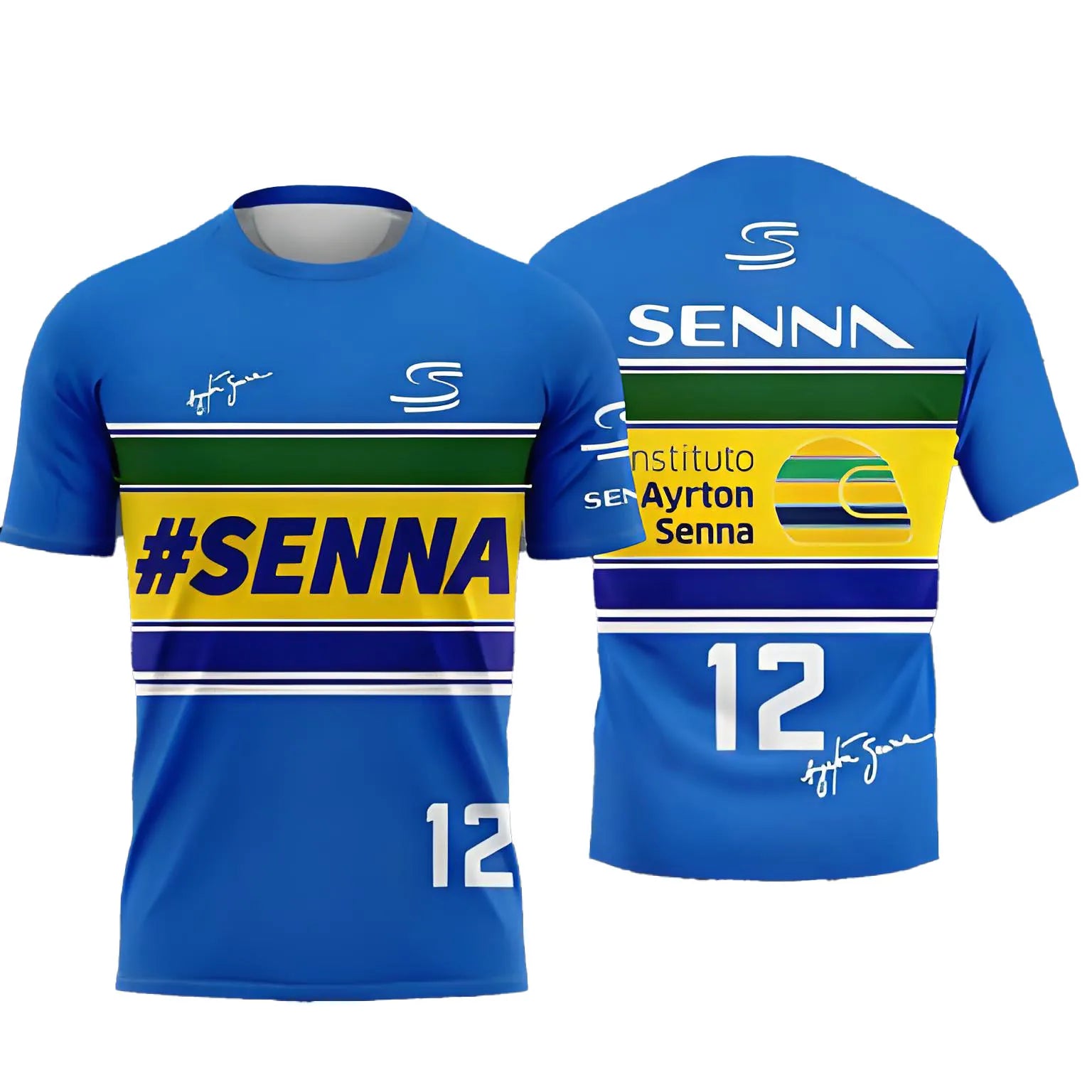 Limited Edition Ayrton Senna Commemorative Tee | Cool & Breathable Fabric for Hot Days | For Men and Youth FansLightweight