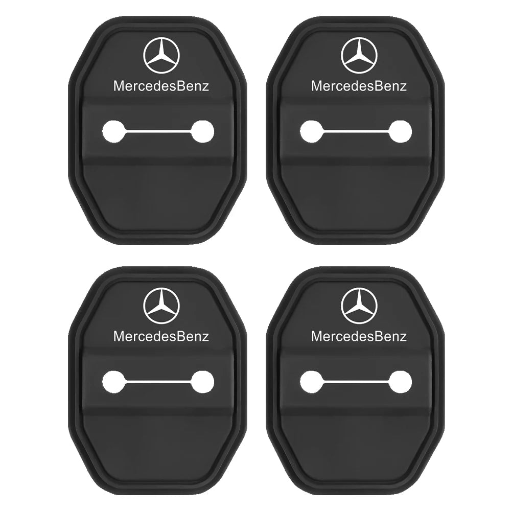 2/4pcs Silicone Car Door Lock Buckle Protector Cover For Mercedes Benz A B C E M R G S Class Exclusive AMG W108 W124 W126 W140