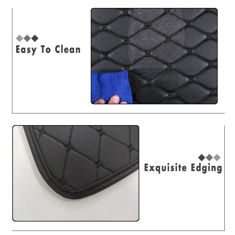 Universal Car Floor Mats Artifical Leather Fit 98% Auto Parts Models Interior Accessories Foot Pads Rugs Custom Cover Waterproof