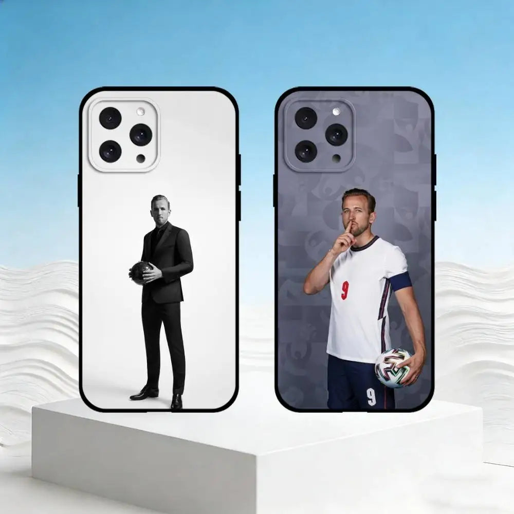 H-Harry Kane Phone Case For iPhone 17,16,15,14,13,12,11 Plus,Pro Max,SE4Soft Silicone Black Cover