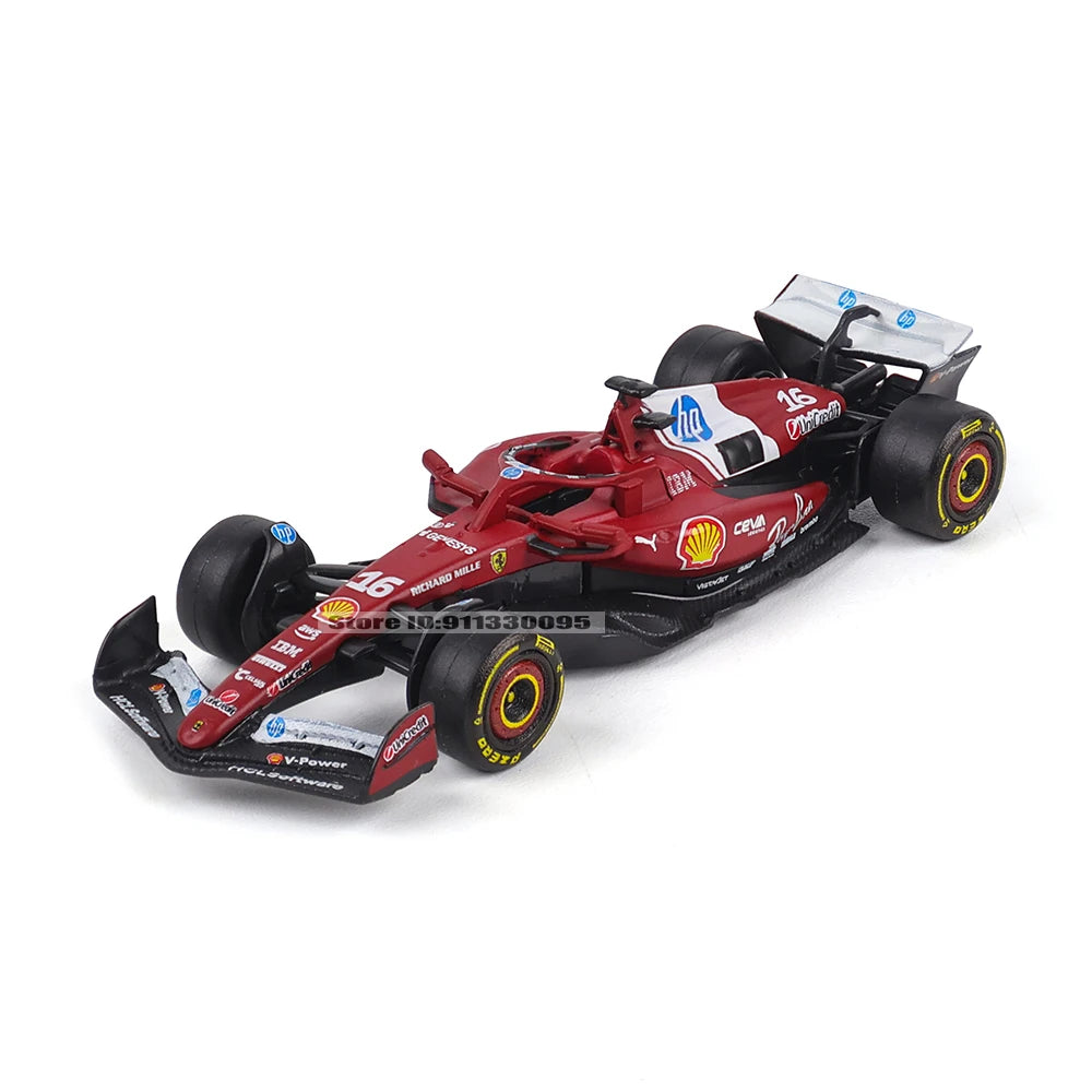 Bburago 1:64 2025 F1 Scuderia Ferrari HP SF25 #16 Leclerc #44 Hamilton Alloy Car Die Cast Model Toy Collectible