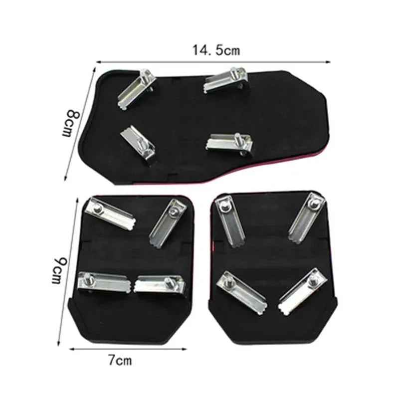 New 3Pcs/set Universal Non-Slip Aluminum Manual Transmission Car Pedal Cover Set Kit Pedali Red/Blue/Silver Car Accessories