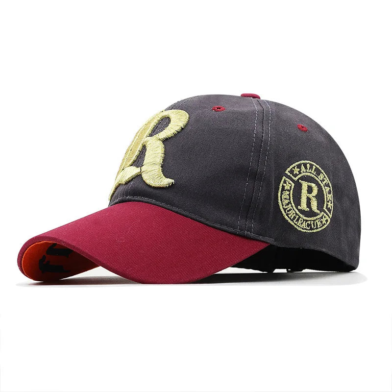 1PC Summer fishing baseball cap for men and women, embroidered letter embroidered sun protection cap