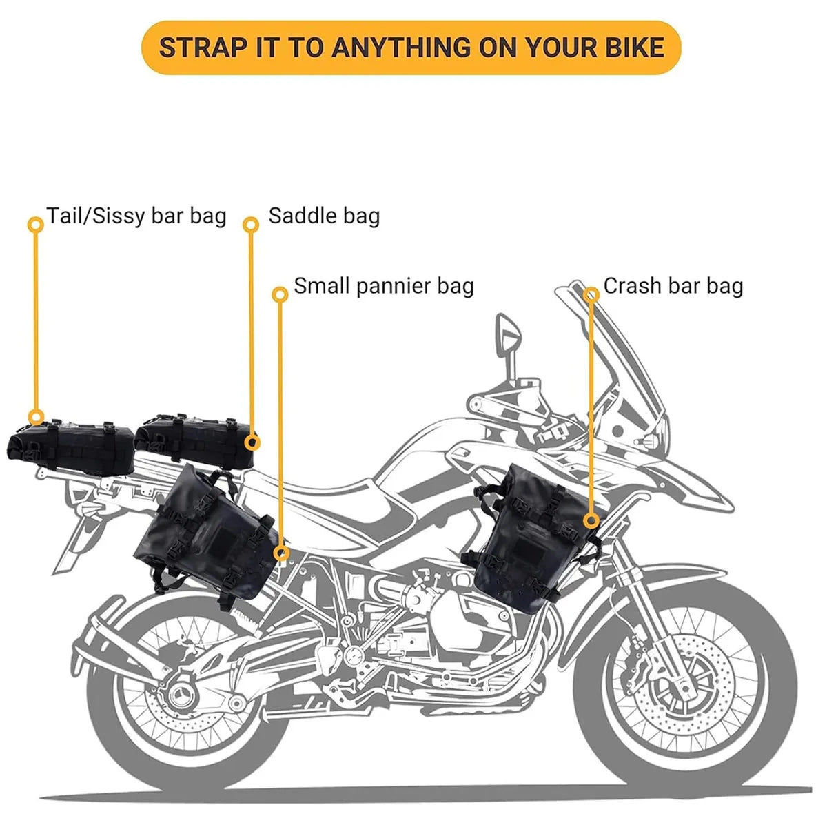 8L/10L Motorcycle Bumpers Bag Waterproof Frame Crash Bar Bag For Honda CRF1100L Africa Twin CRF 1100 L Adventure Sports CRF1000L