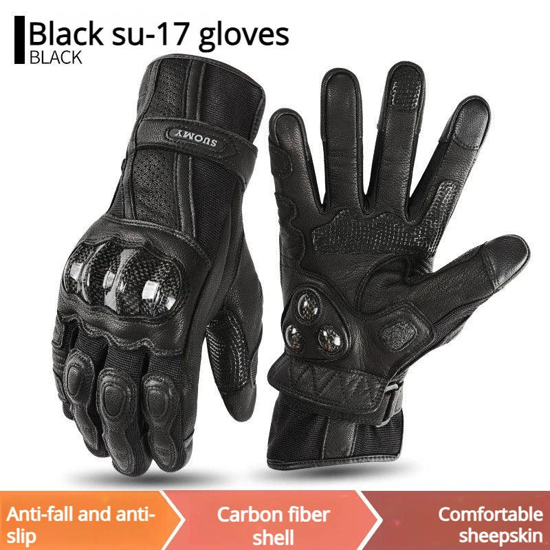 SUOMY Winter Waterproof Motorcycle Gloves Men Women Spring Autumn Motocross Biker Gloves Touch Screen Moto Cycling Gloves