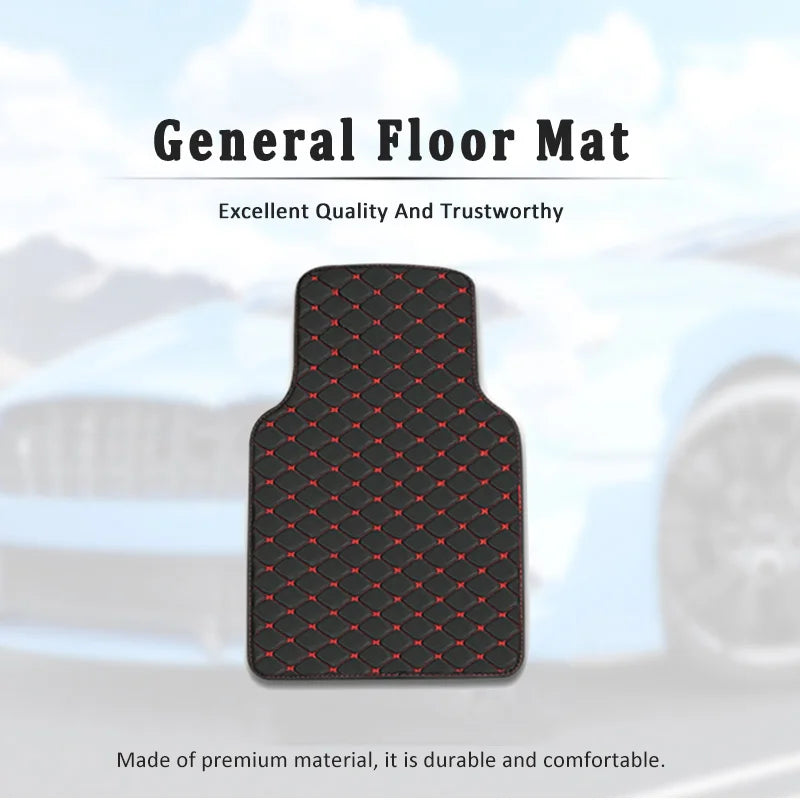 Universal Car Floor Mats Artifical Leather Fit 98% Auto Parts Models Interior Accessories Foot Pads Rugs Custom Cover Waterproof