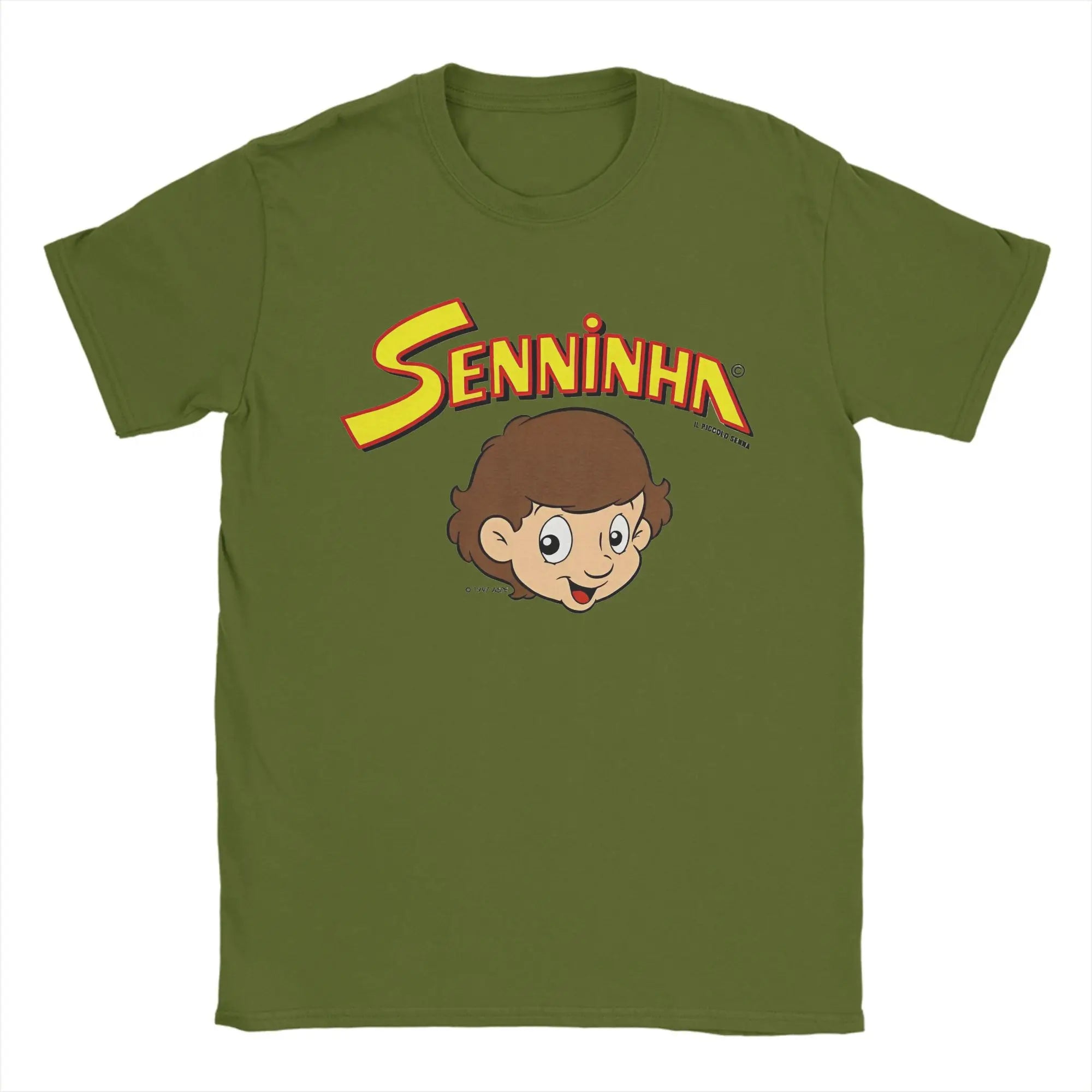 Senninha 1997 Ayrton Senna Tee Shirt Short Sleeve Round Neck Tops Kid Adult Men's Tshirt Parent child children's Cotton T shirt