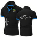 Racing Ayrton Senna Hall of Fame Car Polo Shirt for Men Crewneck Pure F1 Polo Shirts Short Sleeve Polo Shirt