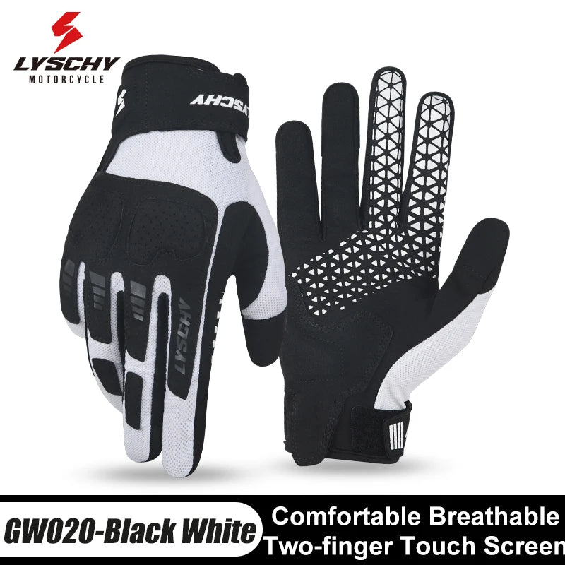LYSCHY Motorcycle Gloves Winter Warm Full Finger Motorbike Gloves Abrasion Resistant Luvas Touch Screen Motocross Bike Guantes
