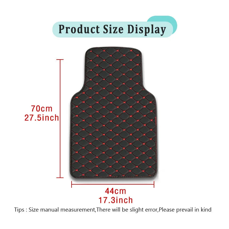Universal Car Floor Mats Artifical Leather Fit 98% Auto Parts Models Interior Accessories Foot Pads Rugs Custom Cover Waterproof