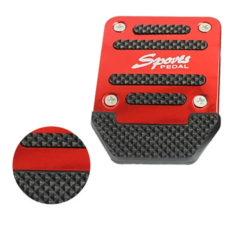 New 3Pcs/set Universal Non-Slip Aluminum Manual Transmission Car Pedal Cover Set Kit Pedali Red/Blue/Silver Car Accessories