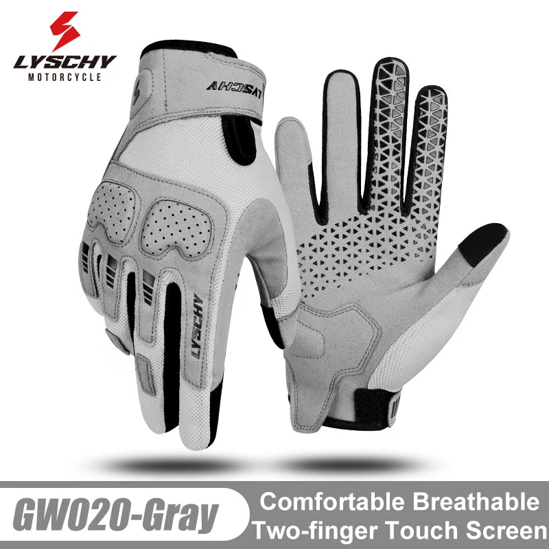 LYSCHY Motorcycle Gloves Winter Warm Full Finger Motorbike Gloves Abrasion Resistant Luvas Touch Screen Motocross Bike Guantes