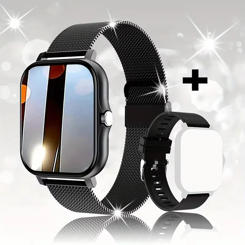 LAXASFIT 2025 New Smart Watch for Men Women Gift Full Touch Screen Sports Fitness Watch Bluetooth Call Digital Smartwatch
