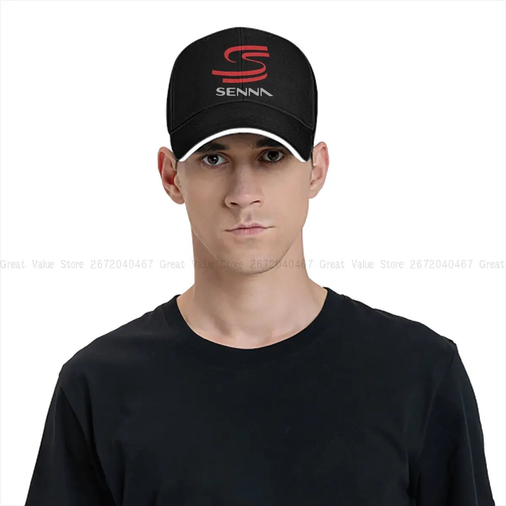 Pure Color Dad Hats Novelty Men's Hat Sun Visor Baseball Caps F1 AYRTON SENNA Peaked Cap