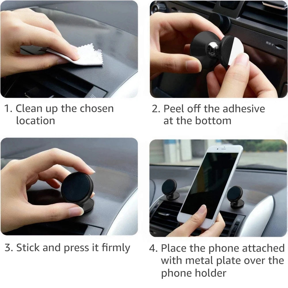 Magnetic Car Mobile Phone Holder Dashboard Magnet Car Stand 360 Degree Rotation Smartphone Car Bracket For iPhone Xiaomi Huawei