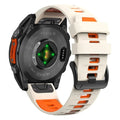QuickFit 26mm 22mm 20mm Two Tone Silicone Strap for Garmin Fenix 7X 7 Pro 6X 6Pro 5X 5 Plus Bracelet for Fenix 8 51 47 43mm Band