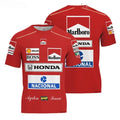 Ayrton Senna Honda F1 Racing Short Sleeve T-Shirt Unisex Sports Leisure Fashion Trend for Adults And Children