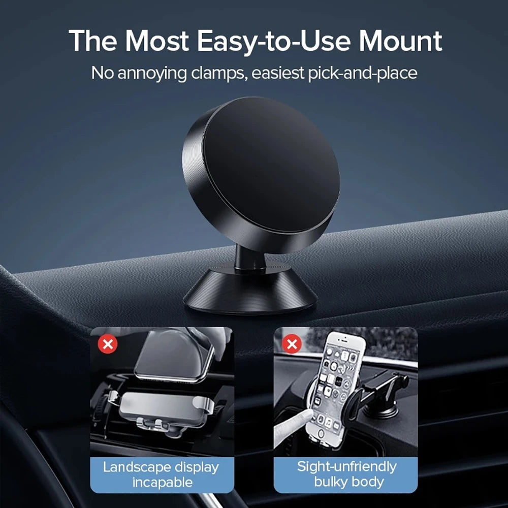 360° Adjustable Magnetic Phone Dashboard Wall Mounted Car Magnet Sticker Stable Support Holder for iPhone Xiaomi Huawei Samsung