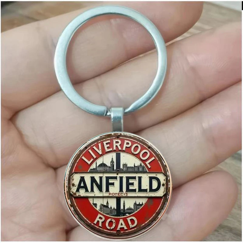 Liverpool Anfield Road Memorial - Keychain, Durable Metal Gift for Fathers, Graduates, and Sports Fans, Interesting Details, Cre