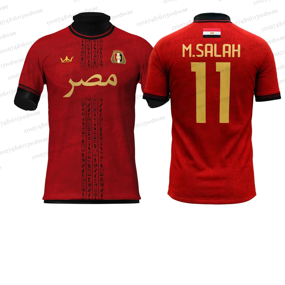 25-26 New Egypt Football Men Football Jersey Egypt Quick Drying Mohamed Salah 11 Jersey Kit Men Egypt Football KID Jersey Kits