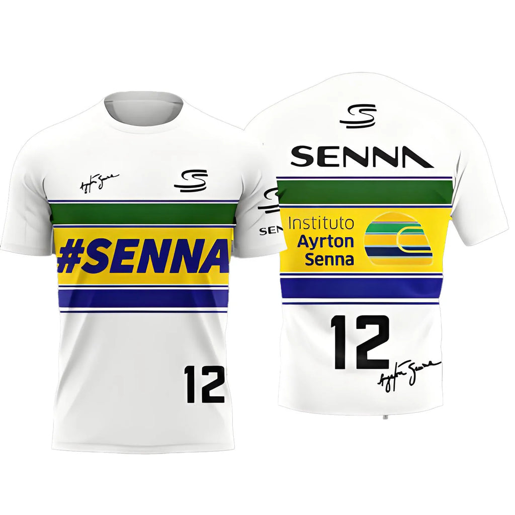 Limited Edition Ayrton Senna Commemorative Tee | Cool & Breathable Fabric for Hot Days | For Men and Youth FansLightweight