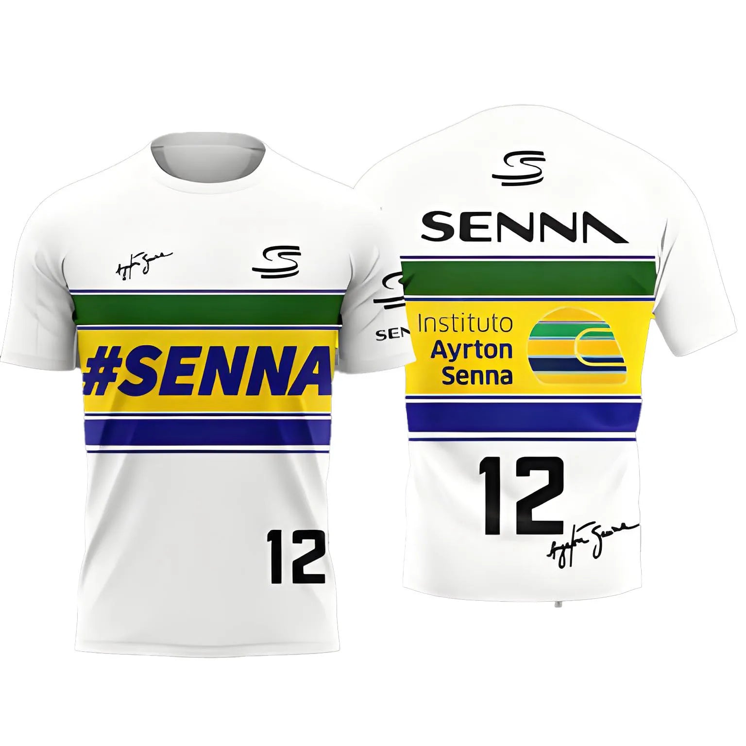 Limited Edition Ayrton Senna Commemorative Tee | Cool & Breathable Fabric for Hot Days | For Men and Youth FansLightweight