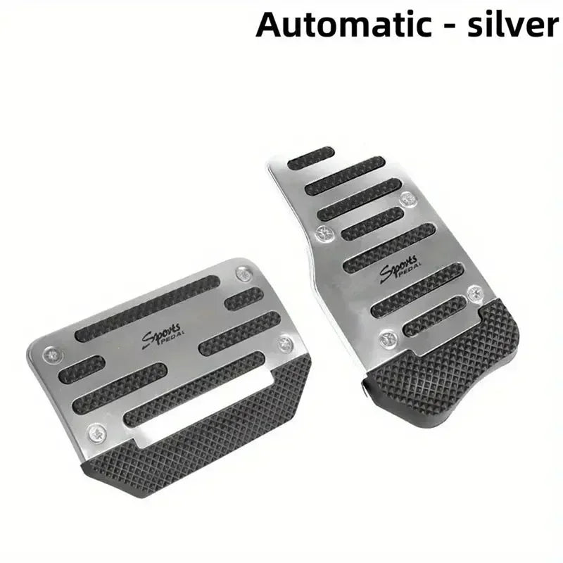 New 3Pcs/set Universal Non-Slip Aluminum Manual Transmission Car Pedal Cover Set Kit Pedali Red/Blue/Silver Car Accessories