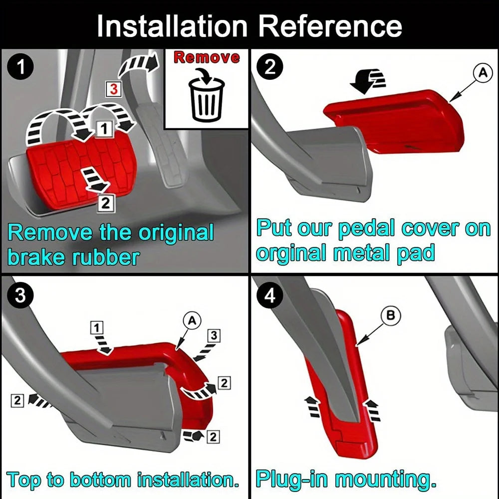 Foot Rest Pedal for Range Rover Sport 2013-2021, Discovery 5 2017-2021 Accelerator Foot Pedal Fuel Gas Brake Pedal Pads Cover
