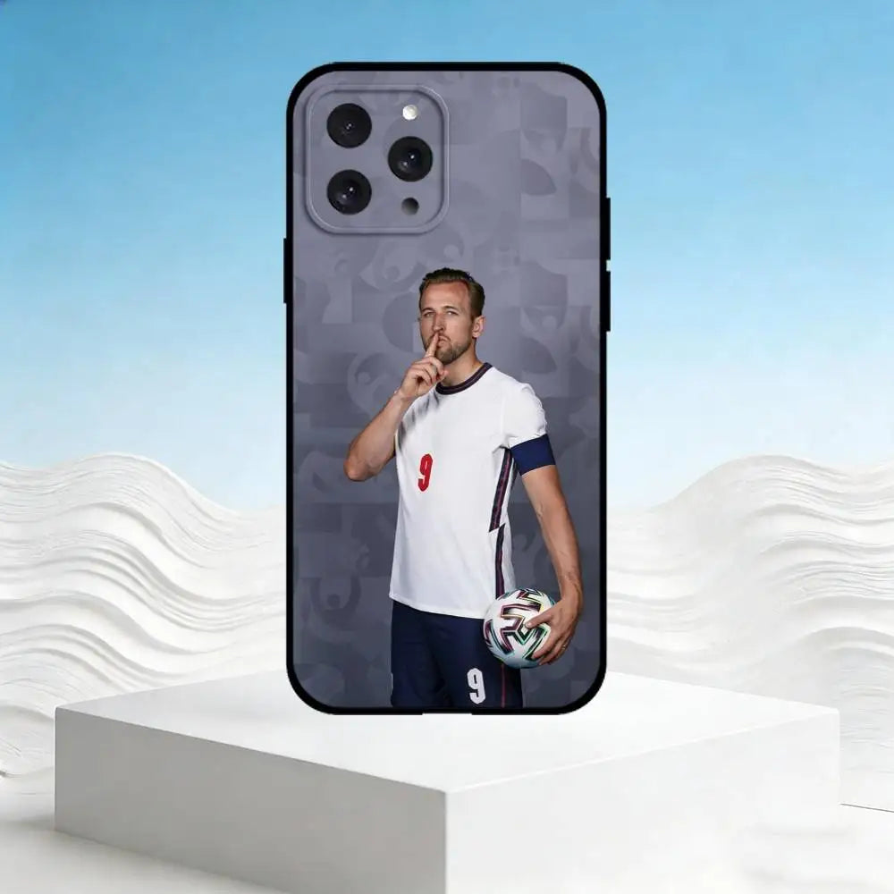H-Harry Kane Phone Case For iPhone 17,16,15,14,13,12,11 Plus,Pro Max,SE4Soft Silicone Black Cover