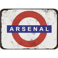 ArsenalFootballMetalPlaque Arsenal Underground Metal Sign Plaque - Football Fan Collectible Decor, Cave Arsenal Themed Wall A
