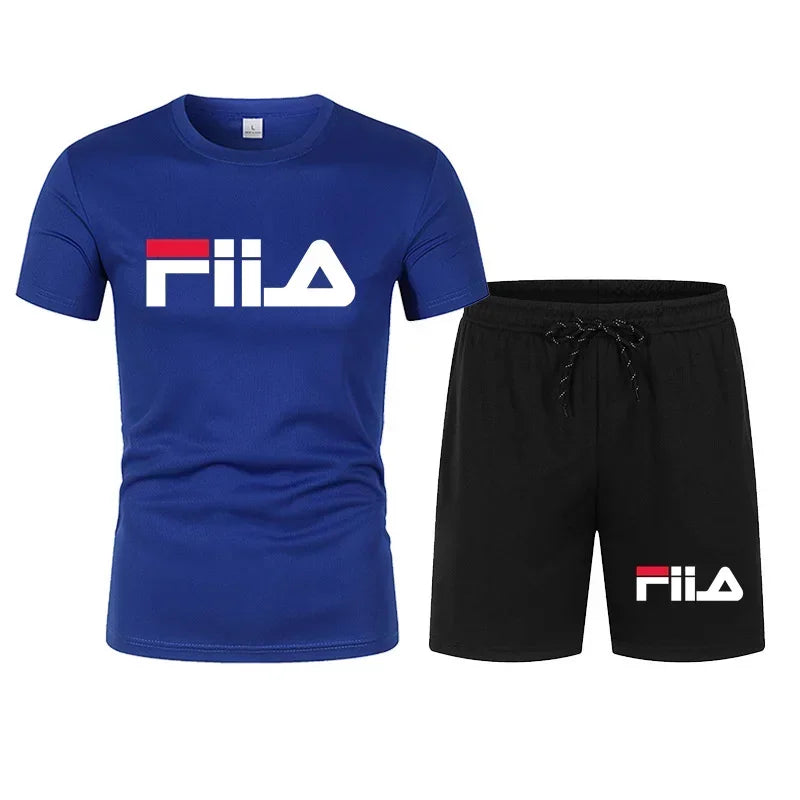 2026 hot men's short sleeved casual summer sportswear breathable mesh short sleeved T-shirt suit