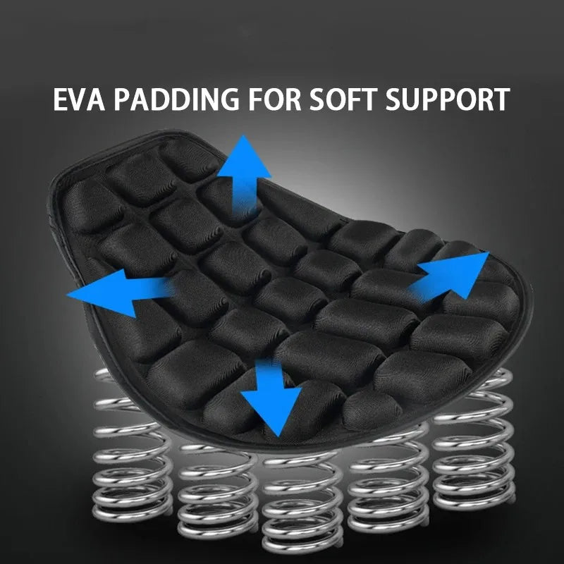 SEAMETAL Motorcycle Seat Cushion Black Foam Soft Comfortable Breathable Seat Covers Mats Motorcycles Electric Bike Accessories