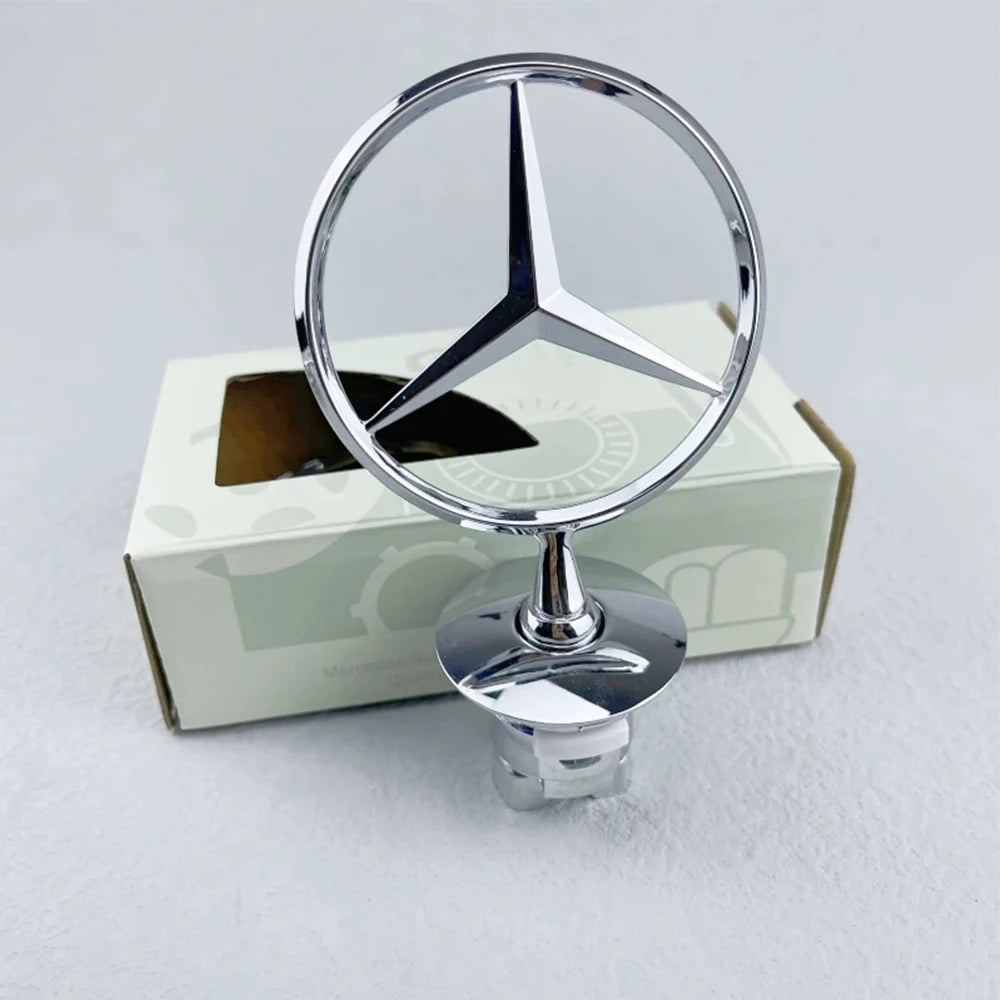 1Pcs 44mm Car Engine Hood Emblem Front Bonnet Accessories For Mercedes Benz AMG W204 W205 W203 W211 W212 W213 W201 W210 W124