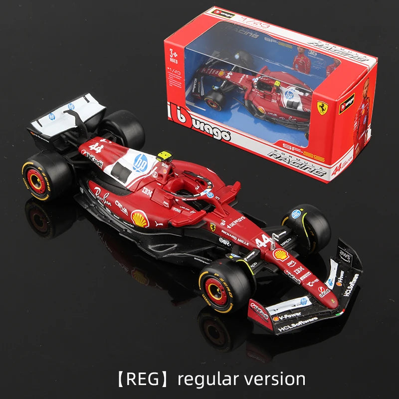 Bburago 1:43 2025 Ferrari SF25 F1 Racing Formula Car #16 Leclerc #44 Hamilton Static Simulation Diecast Alloy Auto Model