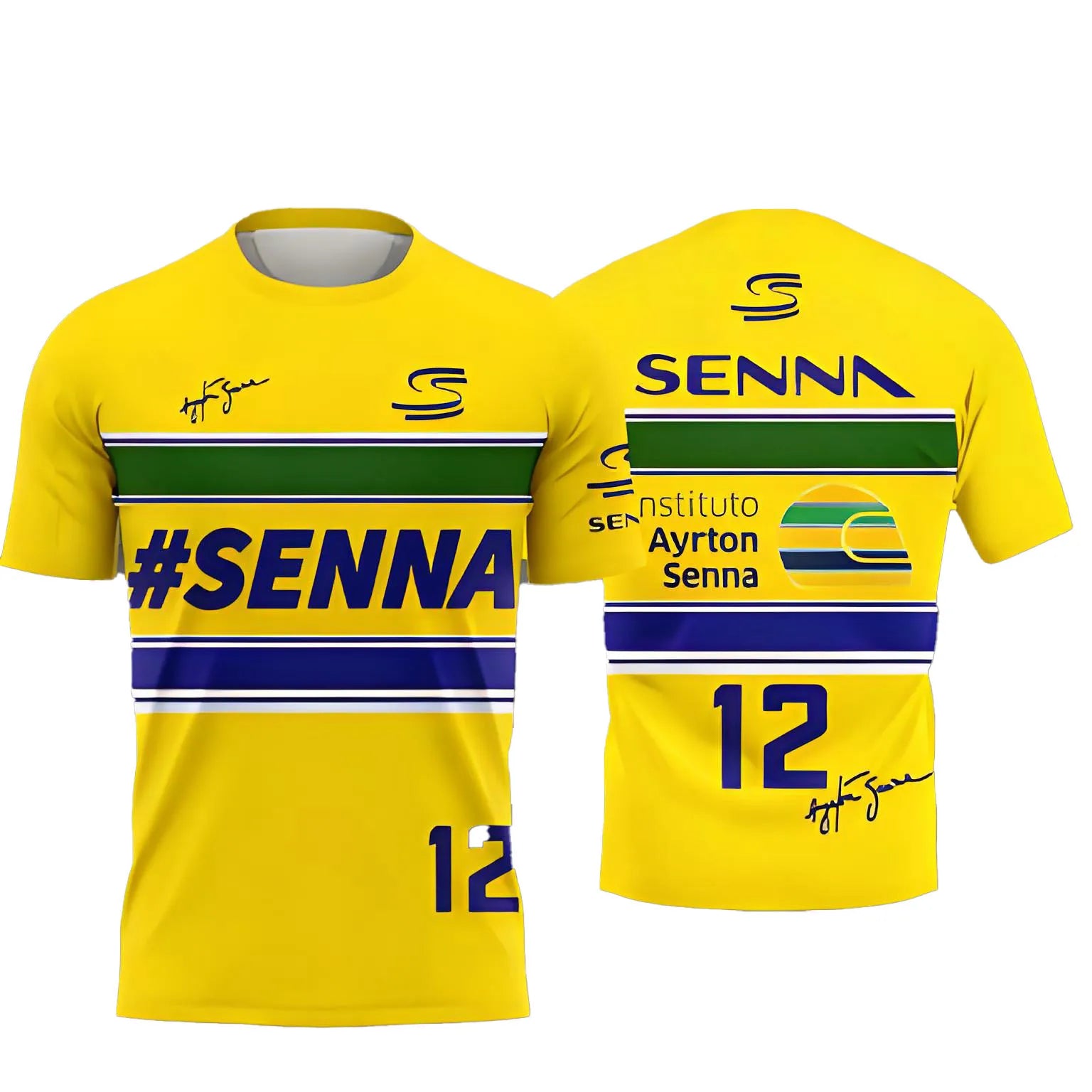 Limited Edition Ayrton Senna Commemorative Tee | Cool & Breathable Fabric for Hot Days | For Men and Youth FansLightweight