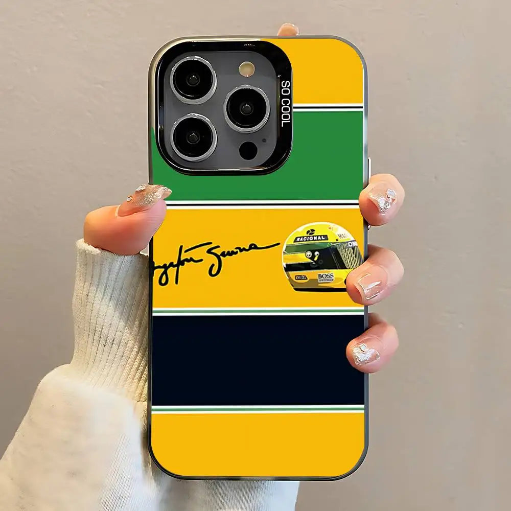 A-Ayrton Driver S-Senna Phone Case For iPhone 16,15,14,13,12,11,Pro,Max,Plus,Mini,SE Anti Fall Black Matte Hard Bumper