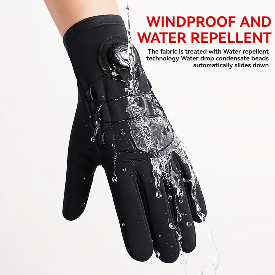 GTUBIKE Winter Warm Gloves for Men Women Extended Thickened Windproof and Waterproof Sports Touchscreen Skiing Cycling Gloves