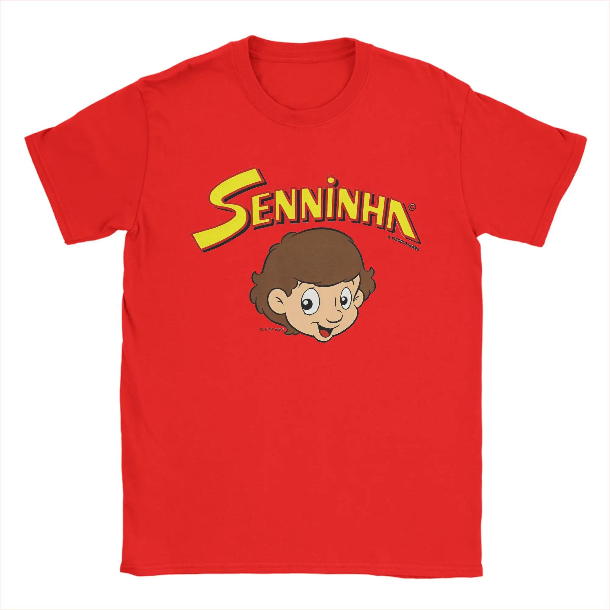 Senninha 1997 Ayrton Senna Tee Shirt Short Sleeve Round Neck Tops Kid Adult Men's Tshirt Parent child children's Cotton T shirt