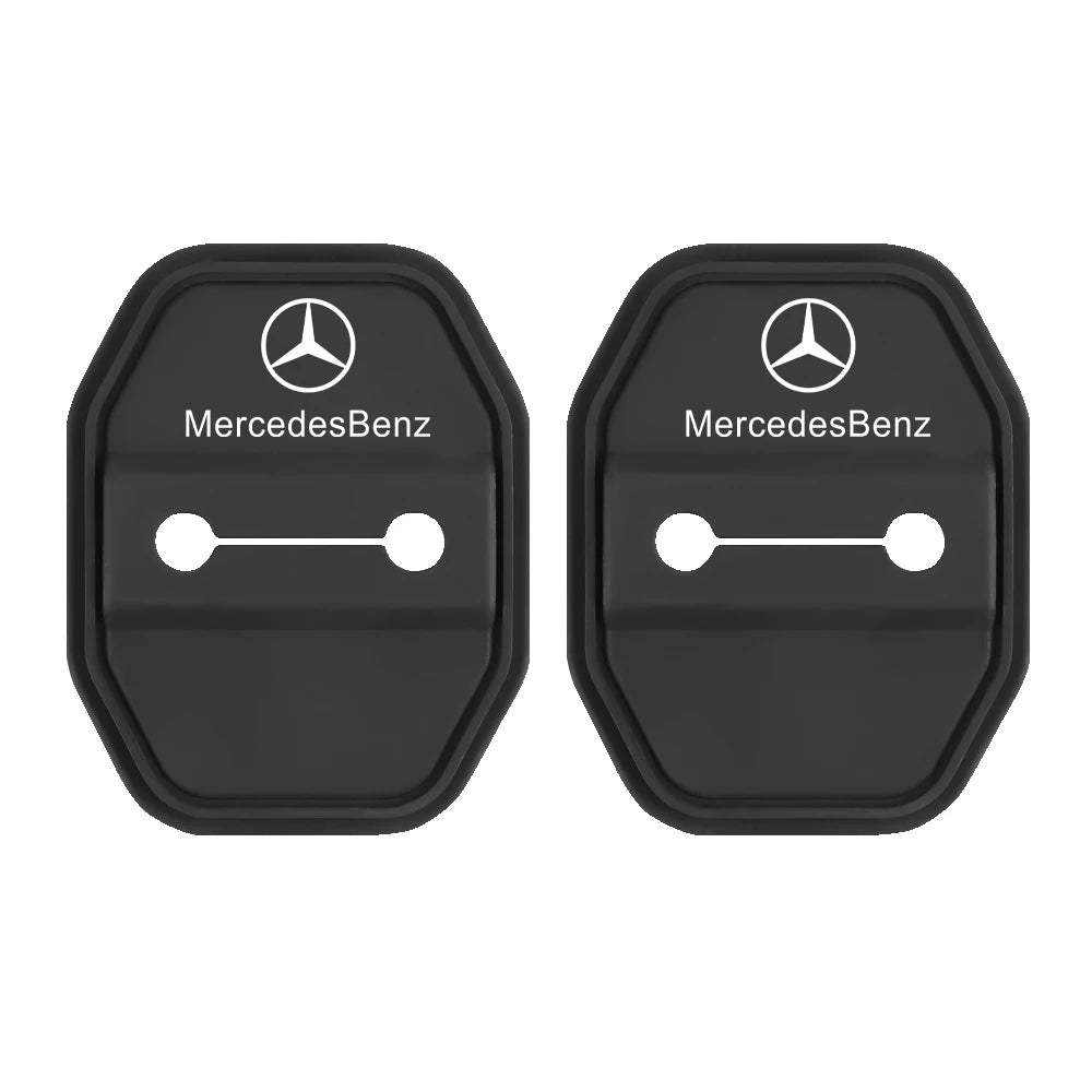 2/4pcs Silicone Car Door Lock Buckle Protector Cover For Mercedes Benz A B C E M R G S Class Exclusive AMG W108 W124 W126 W140