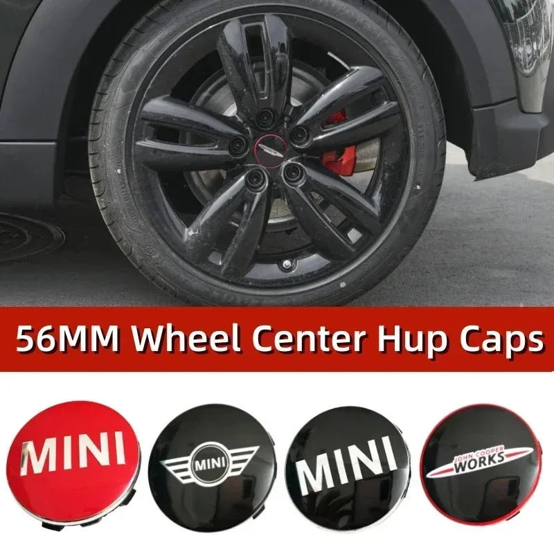 for MINI Coopers JCW F54 F55 F56 F60 4pcs 56MM Car Styling Wheel Center Hup Caps Auto Tire Cover Exterior Decoration Accessories