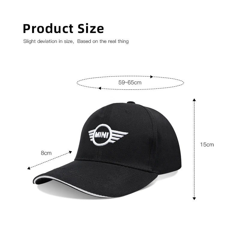 Car Logo Baseball Hat Auto Emblem Sports Sunshade Cap For MINI Cooper R56 F56 R50 JCW Cabrio Aceman Countryman Clubman Roadster