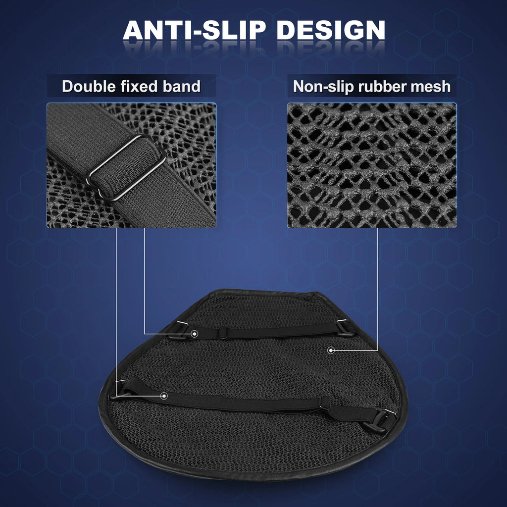 Motorcycle Seat Cushion 3D Honeycomb Anti-slip Motorcycle Gel Seat Cushion Moto Pressure Relief Ride Seat Pad Moto Accessories