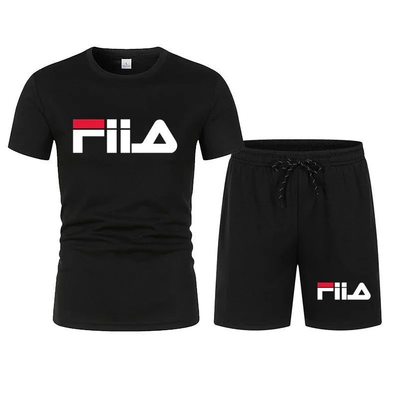 2026 hot men's short sleeved casual summer sportswear breathable mesh short sleeved T-shirt suit