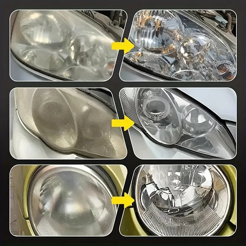 Car Headlight Restoration Polishing Kits Headlamp Scratch Remover Repair Cleaning Paste Remove Oxidation Headlight Polish Liquid
