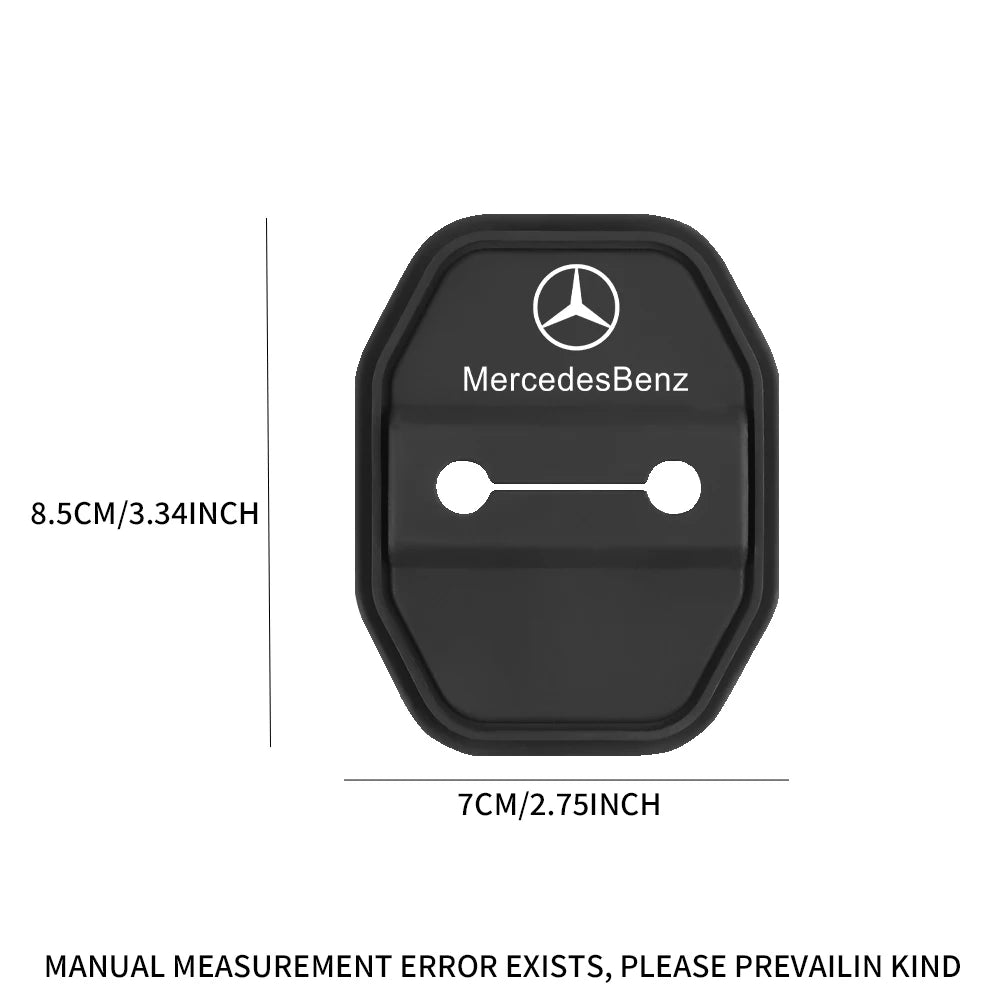 2/4pcs Silicone Car Door Lock Buckle Protector Cover For Mercedes Benz A B C E M R G S Class Exclusive AMG W108 W124 W126 W140