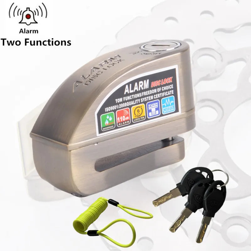 Falante Motorcycle Disc Brake Alarm Lock difunctional Bicycle Motor Bicycle Scooter Anti-theft Wheel Disc Brake Lock waterproof