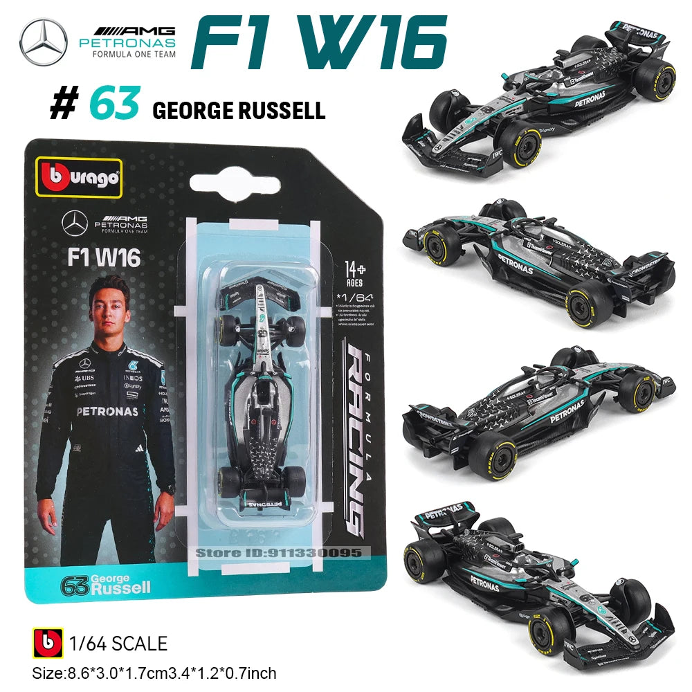 Bburago 1:64 2025 F1 Scuderia Ferrari HP SF25 #16 Leclerc #44 Hamilton Alloy Car Die Cast Model Toy Collectible