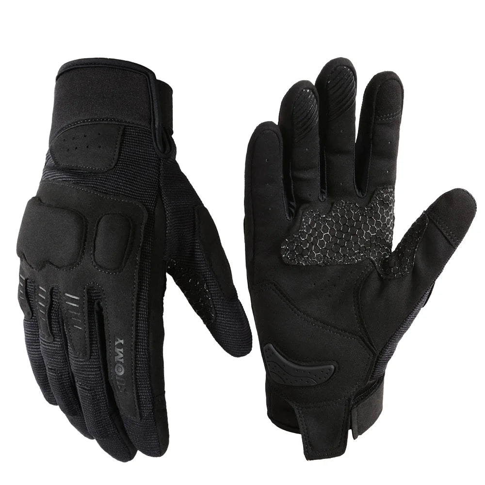 SUOMY Winter Waterproof Motorcycle Gloves Men Women Spring Autumn Motocross Biker Gloves Touch Screen Moto Cycling Gloves